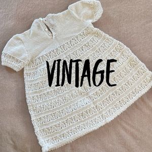 Handmade Vintage Knit Boho dress 12-18months